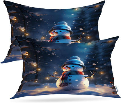 Batmerry Scottish Tartan Throw Pillow Covers, Green Wool Plaid Symmetric Square Fashion Decorative Pillow Covers Digital Printing Blended Fabric for Couch Sofa Bed Invisible Zipper 24X24 in(Set of 2)