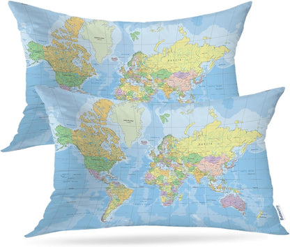 Batmerry Scottish Tartan Throw Pillow Covers, Green Wool Plaid Symmetric Square Fashion Decorative Pillow Covers Digital Printing Blended Fabric for Couch Sofa Bed Invisible Zipper 24X24 in(Set of 2)