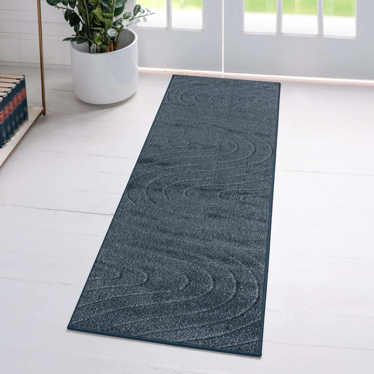 LUXE WEAVERS Modern Geometric Wave Cream 8x10 Area Rug