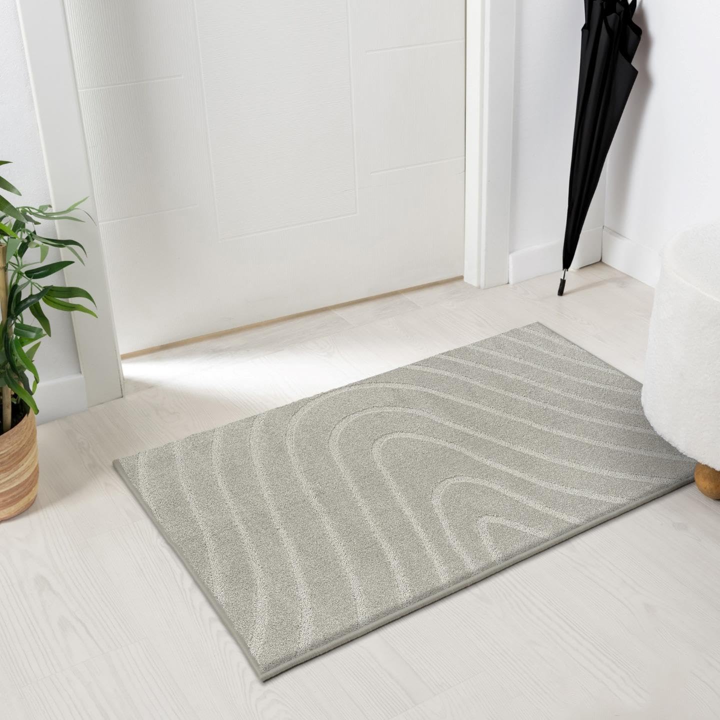 LUXE WEAVERS Modern Geometric Wave Cream 8x10 Area Rug