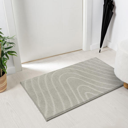 LUXE WEAVERS Modern Geometric Wave Cream 8x10 Area Rug