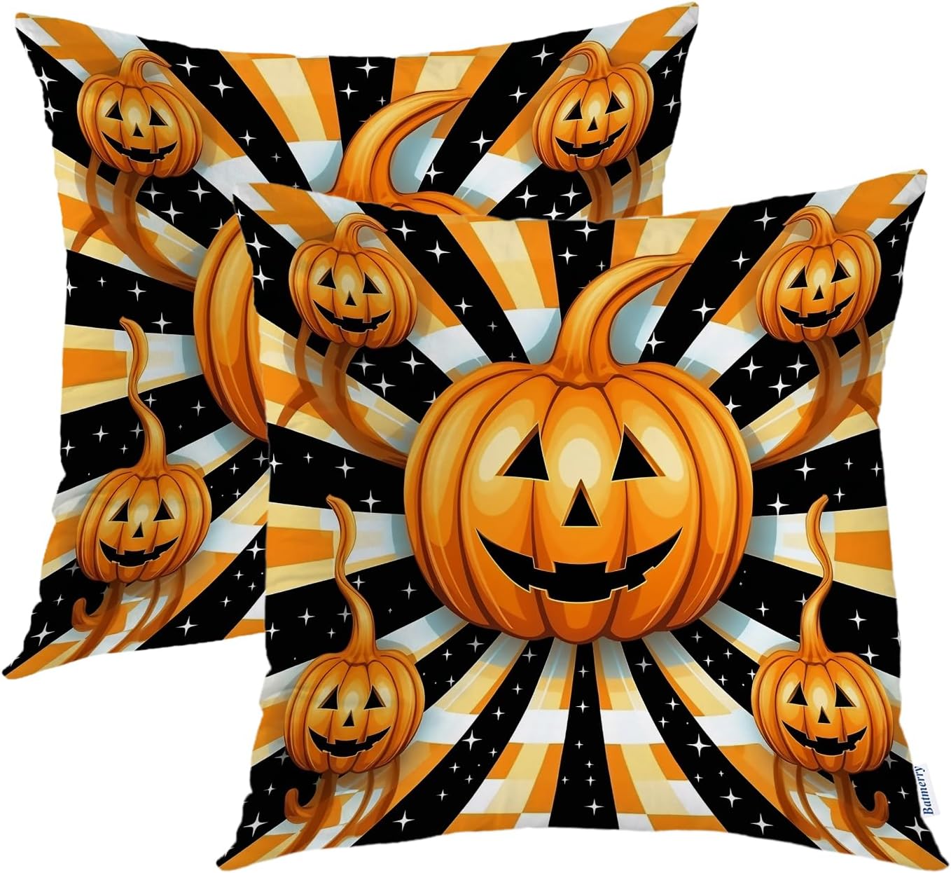 Batmerry Scottish Tartan Throw Pillow Covers, Green Wool Plaid Symmetric Square Fashion Decorative Pillow Covers Digital Printing Blended Fabric for Couch Sofa Bed Invisible Zipper 24X24 in(Set of 2)