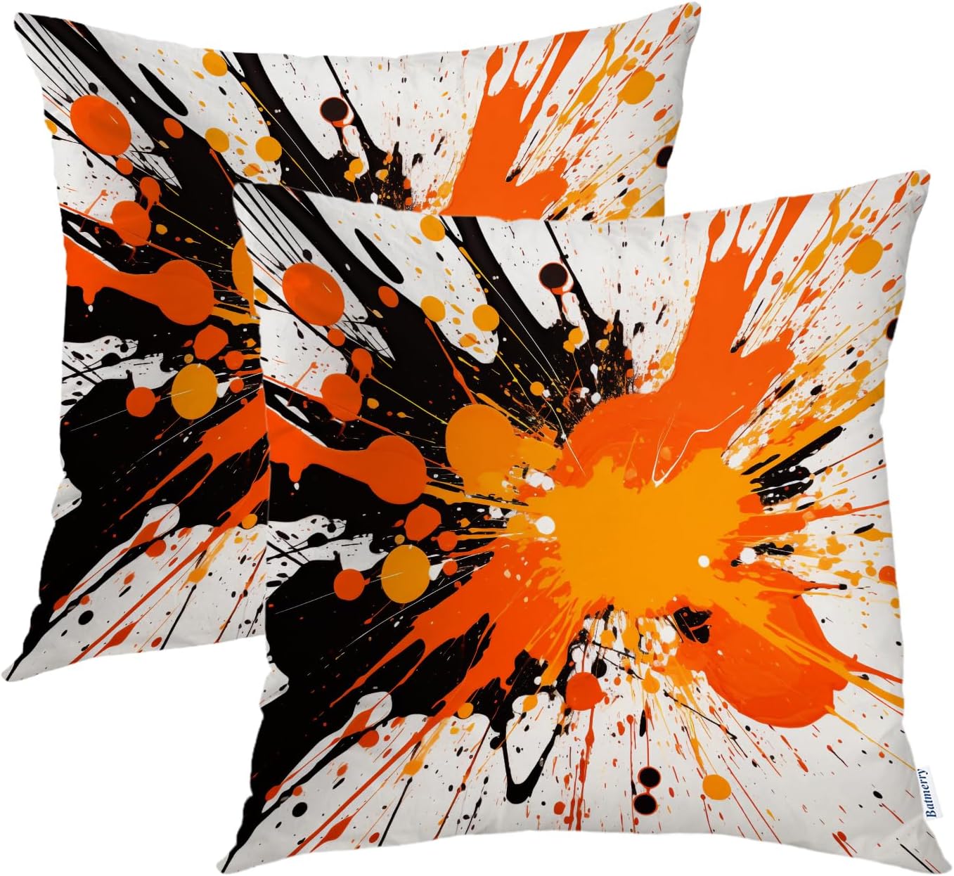 Batmerry Scottish Tartan Throw Pillow Covers, Green Wool Plaid Symmetric Square Fashion Decorative Pillow Covers Digital Printing Blended Fabric for Couch Sofa Bed Invisible Zipper 24X24 in(Set of 2)