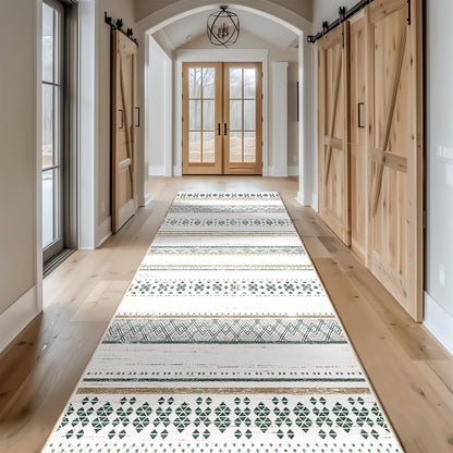 BESTSWEETIE 8x10 Area Rugs for Living Room Washable Moroccan Farmhouse Neutral Geometric Low Pile Non-Slip Soft Print Pattern Rug for Bedroom Kitchen Dining Room Entryway Black/Brown