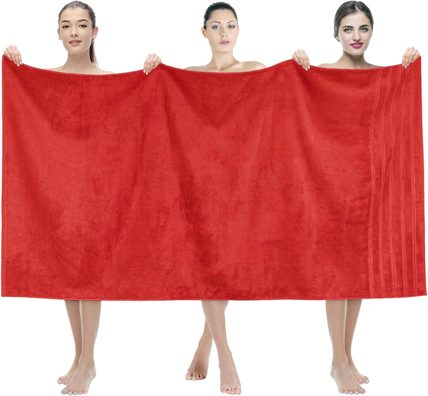 American Soft Linen Luxury 6 Piece Towel Set, 2 Bath Towels 2 Hand Towel 2 Washcloths, 600 GSM 100% Cotton Turkish Towels for Bathroom, Light Grey Towel Sets