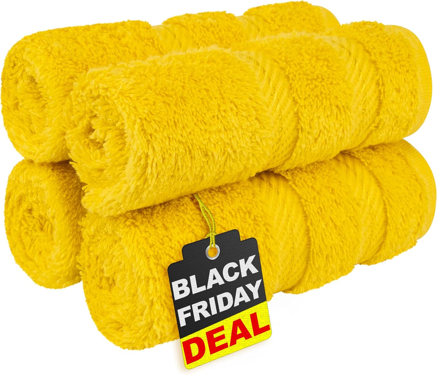 American Soft Linen Luxury 6 Piece Towel Set, 2 Bath Towels 2 Hand Towel 2 Washcloths, 600 GSM 100% Cotton Turkish Towels for Bathroom, Light Grey Towel Sets