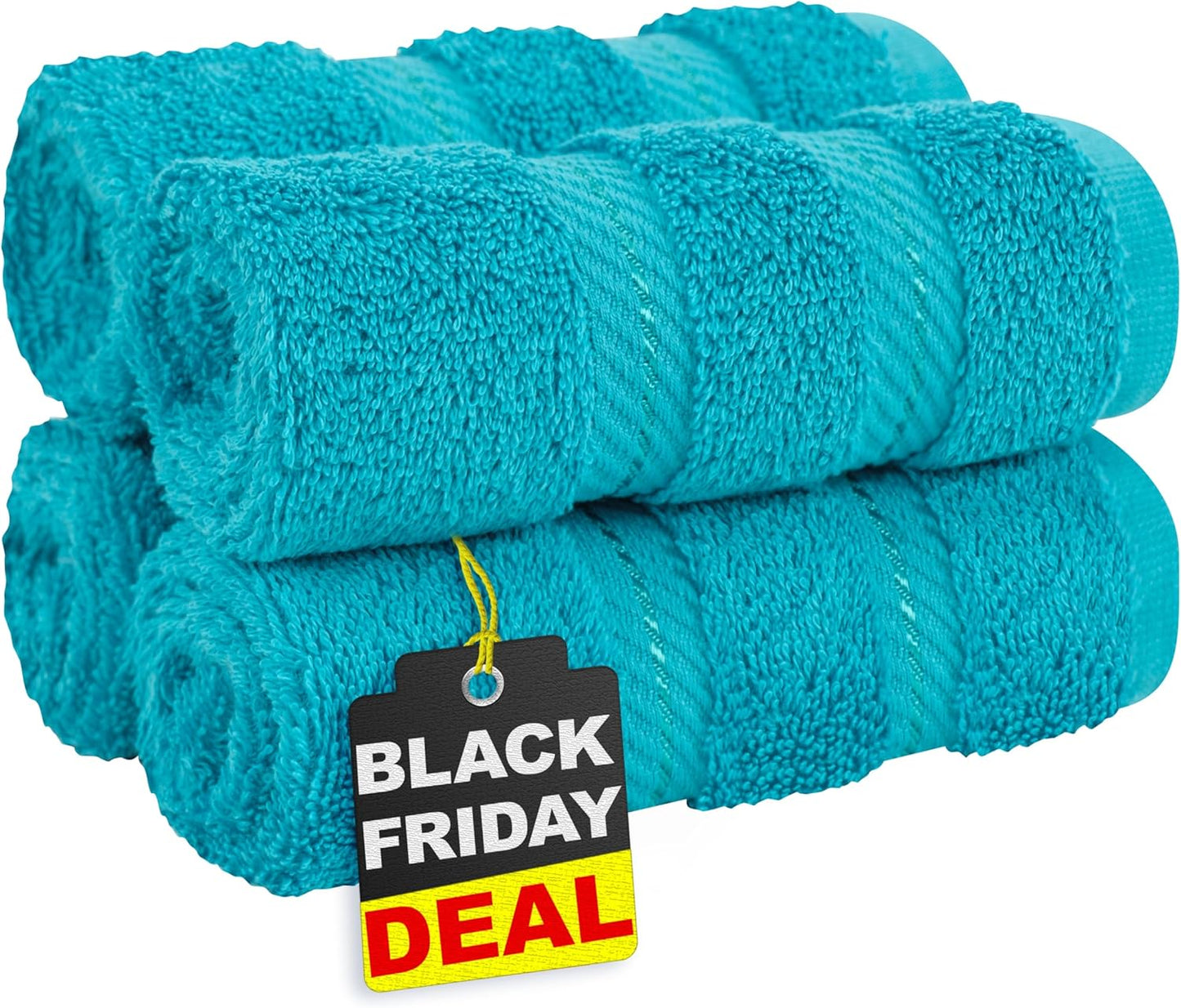 American Soft Linen Luxury 6 Piece Towel Set, 2 Bath Towels 2 Hand Towel 2 Washcloths, 600 GSM 100% Cotton Turkish Towels for Bathroom, Light Grey Towel Sets