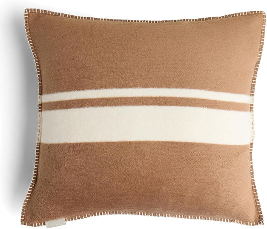 Preston Lane Highrise Throw Pillow – 21" x 21", Premium Cotton Blend, Decorative Accent Pillow for Sofa, Bed & Boho Home Décor, Made in Portugal, Camel