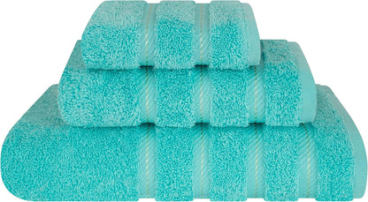 American Soft Linen Luxury 6 Piece Towel Set, 2 Bath Towels 2 Hand Towel 2 Washcloths, 600 GSM 100% Cotton Turkish Towels for Bathroom, Light Grey Towel Sets