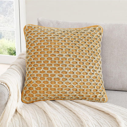 Boho Living 18x18 White Throw Pillow Covers Pillow Insert not Included - Boho Pillow Covers Only, Pack of 2