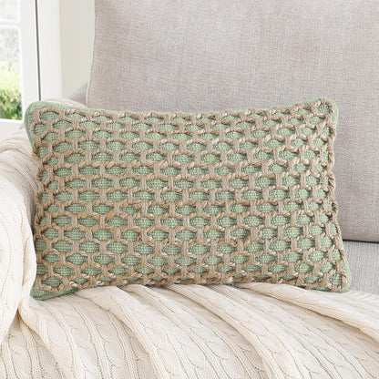 Boho Living 18x18 White Throw Pillow Covers Pillow Insert not Included - Boho Pillow Covers Only, Pack of 2