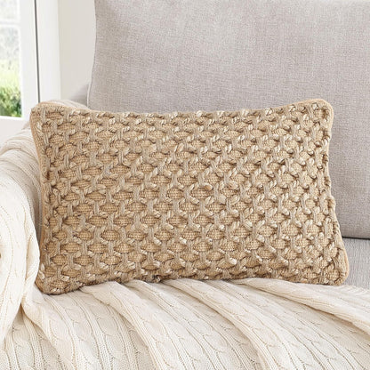 Boho Living 18x18 White Throw Pillow Covers Pillow Insert not Included - Boho Pillow Covers Only, Pack of 2