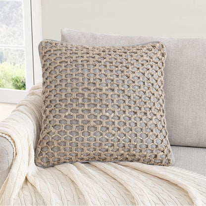 Boho Living 18x18 White Throw Pillow Covers Pillow Insert not Included - Boho Pillow Covers Only, Pack of 2